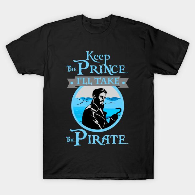 

Men Black Print T-shirt Captain Hook Ouat. Keep The Prince, I Ll Take The Pirate. No-Cut Transfer Paper Print Cotton Tshirt 4XL чорний