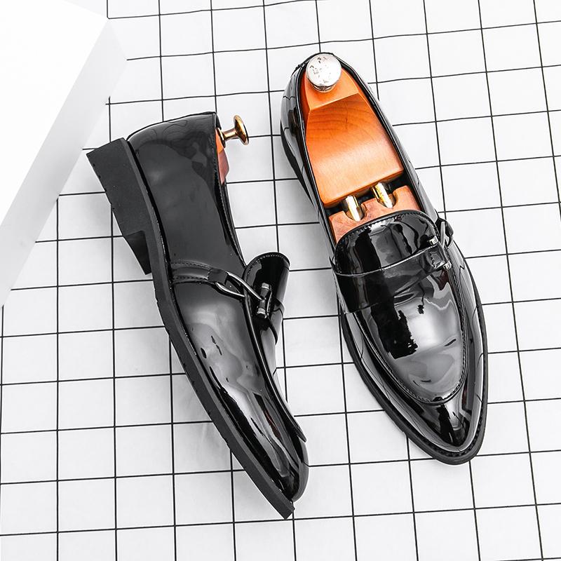

Мода Мода Новые Мужские Остроносые Золотые Патентованные Кожаные Туфли Дизайнерские Лоферы с Ремешком Монк Формальные Свадебные Выпускные Платья Для Возвращения Домой Обувь 46