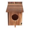 Bird House 6cm Hole Wooden Blue Bird Nesting Box with Perch for Outdoor Garden Balcony