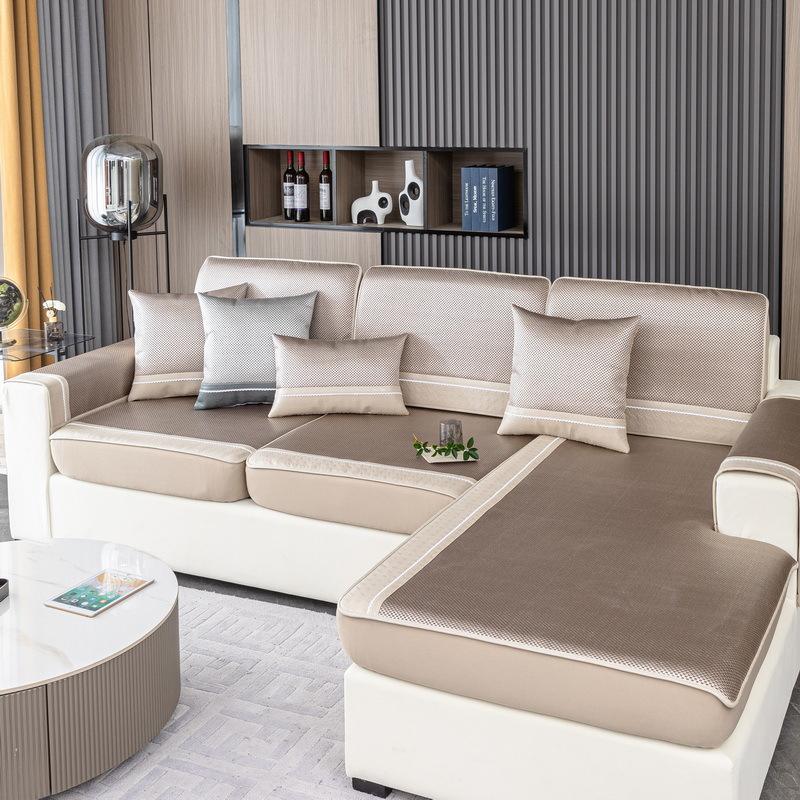 

Эластичный чехол для дивана Cool Ice Silk, всеобъемлющая комбинация, универсальный ленивый противоскользящий чехол для дивана, летний чехол из ткани 60*60cm