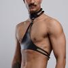 Men'S Black Pu Leather Fashionable Classic Shaping Chest Strap Holiday Decoration Accessories Daily Wear Clothing Belt