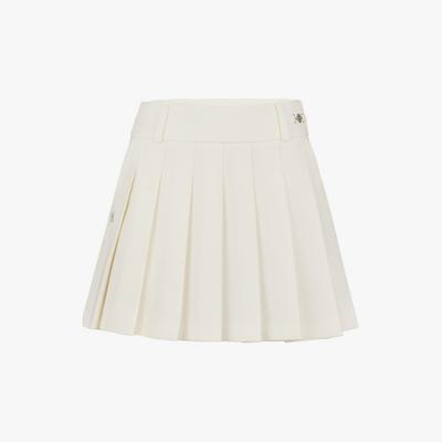FAIRLIAR GOLF Symbol Decorated Pleated Skirt (Ivory)