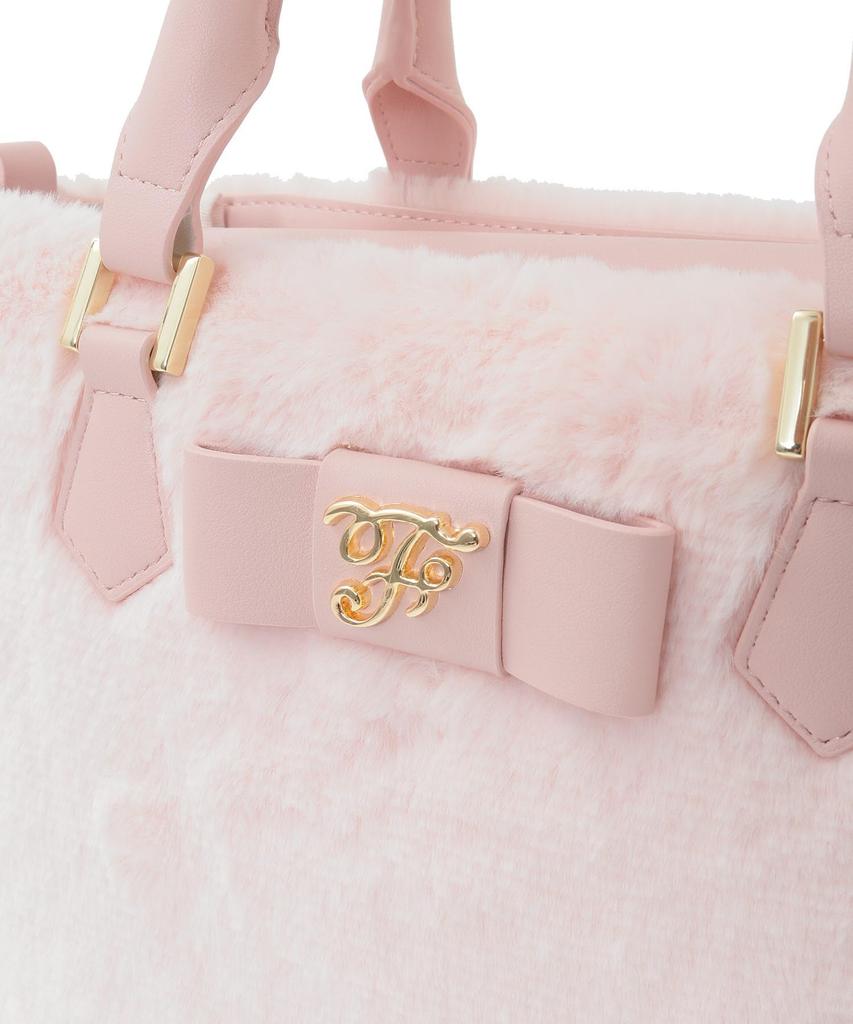 Maison de FLEUR Faux Fur Divided Size 08001036200 Bag, White, F, Handbag,