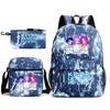 Demon Hunter Girl Group Backpack Kpop Backpack Digital Color Printing Boys And Girls School Bag Shoulder Bag Three-Piece Set