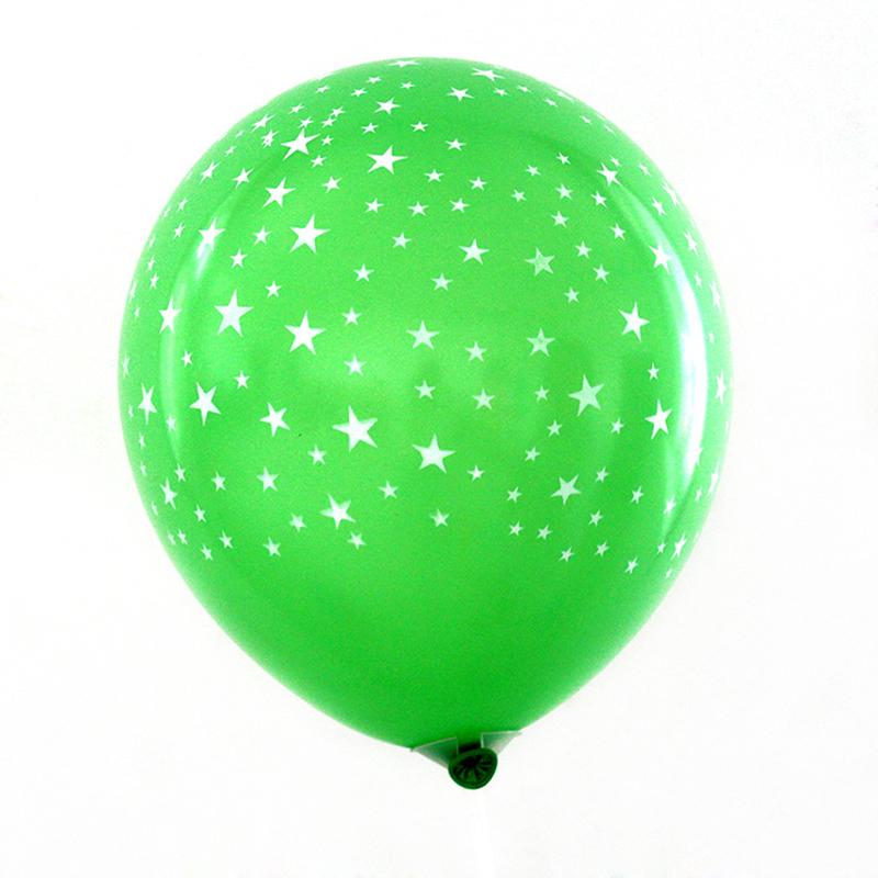 12inch 2.8g Star Printed Round Latex Balloon Wedding And Festival Party Birthday Party Store Decoration Scene Layout Balloon