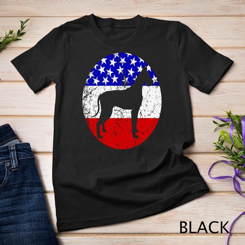 American Flag Great Dane Vintage Retro Great Dane Dog Unisex T-shirt