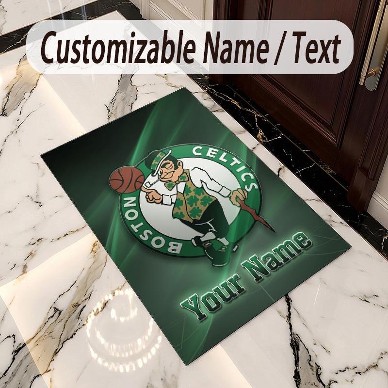 Crystal Velvet Rug Celtic FC Print Custom Name Text Floor Mat Home Decor