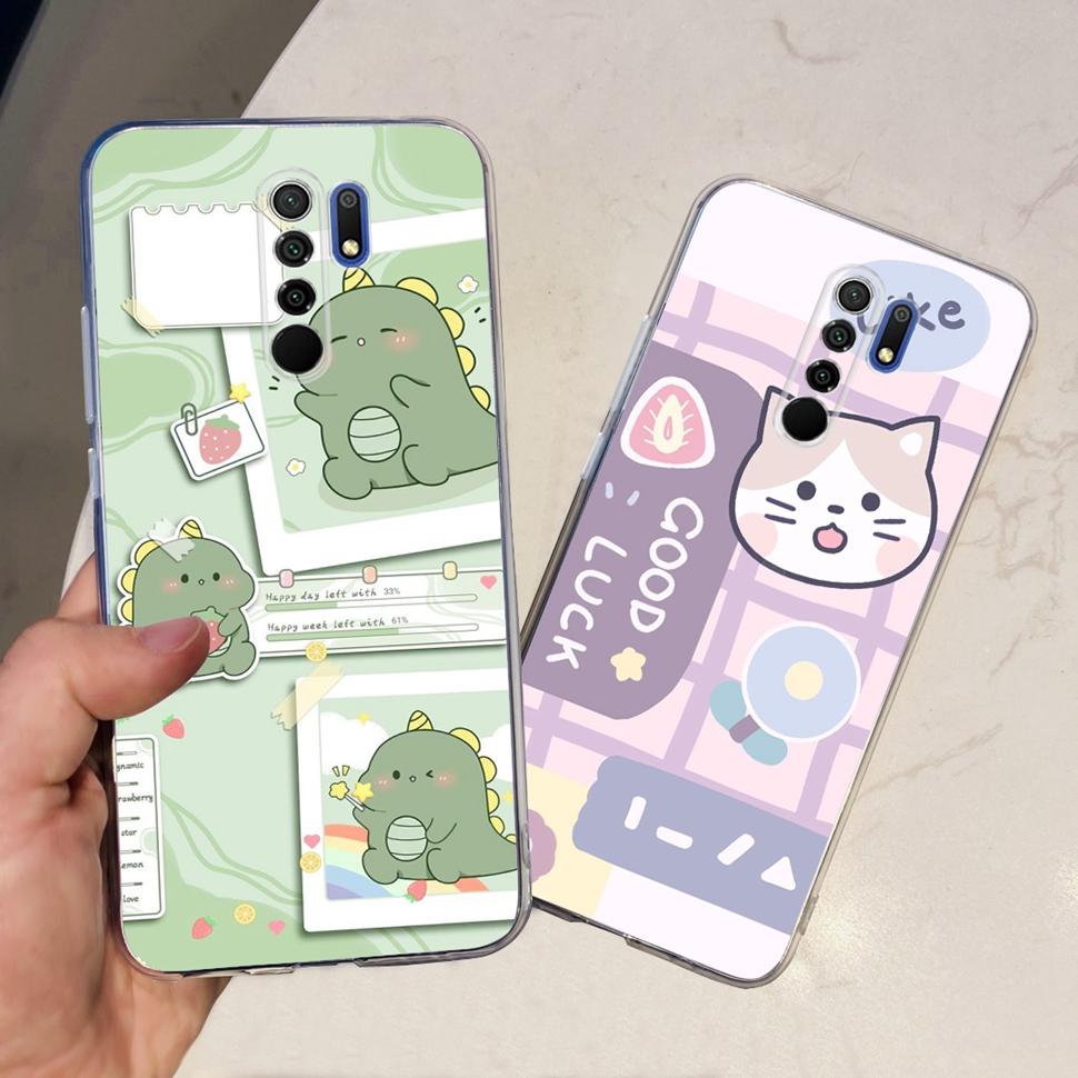 For Xiaomi Redmi 9 2020 Case Cute Cartoon Cover Soft Silicone Phone Case For Xiaomi Redmi 9 Redmi9 ShockProof Bumper 6.53"