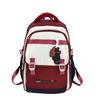 Backpack Large Capacity Contrast Color School Bag for Junior High School High School College Students Fashionable and Trendy Campus Backpack