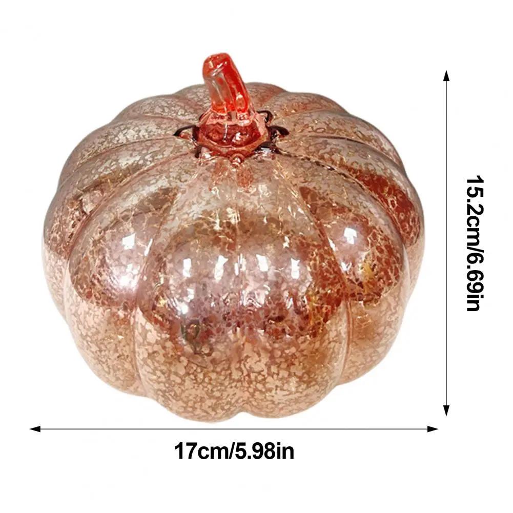 Battery-Powered Automated Pumpkin Light Halloween Decoration LED Glass Pumpkin Lantern with Smart Timer