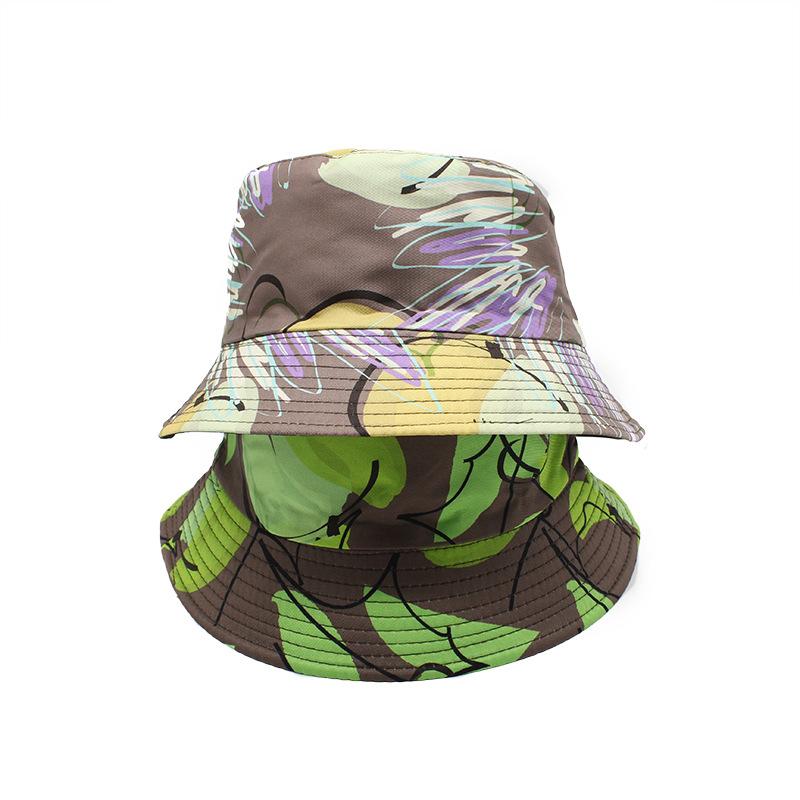 Basin Hat Outdoor Travel Sunscreen Printed Bucket Hat Geometric Shape Men'S And Women'S Wide-Brimmed Bucket Hat Direct Sales