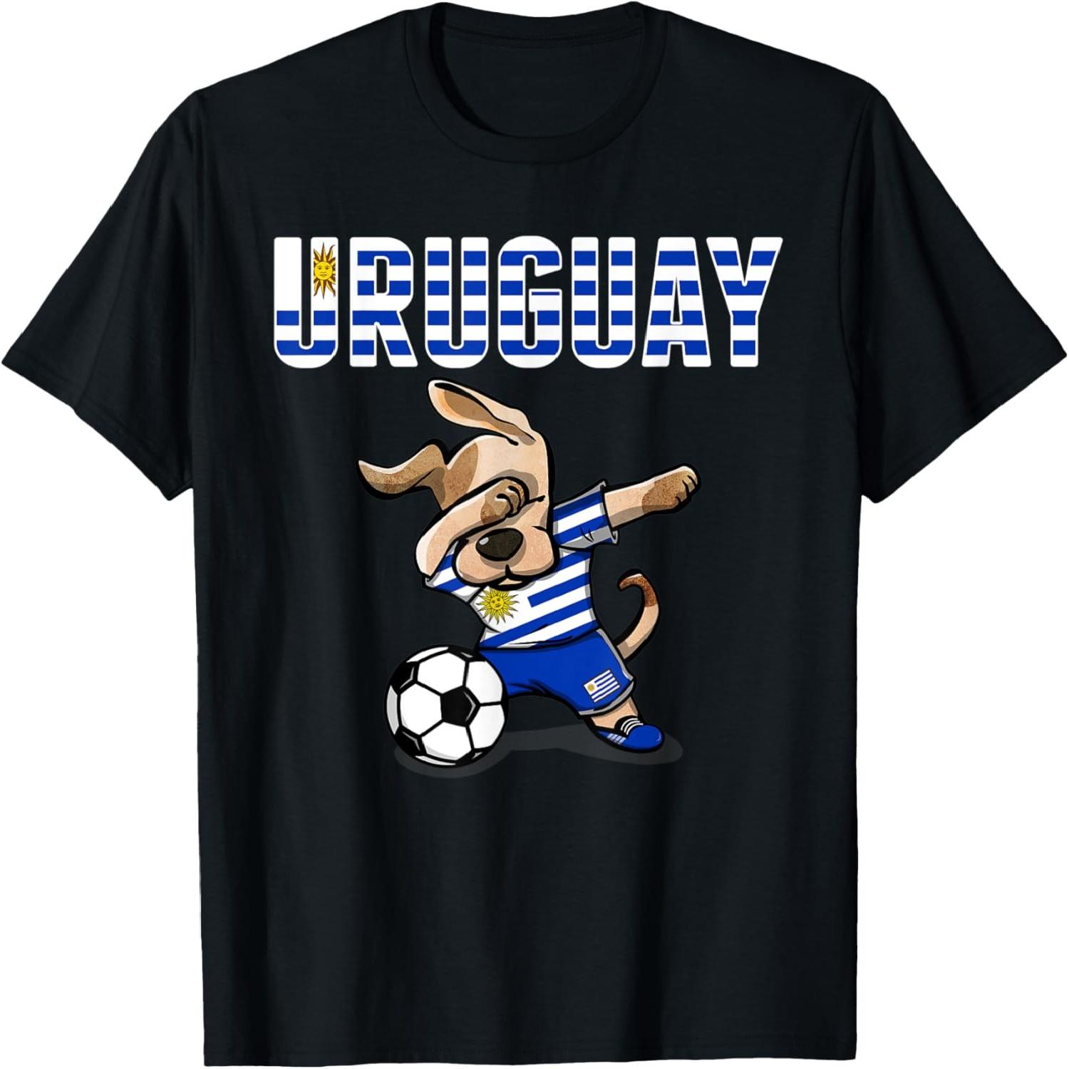 Dabbing Dog Uruguay Soccer Fans Jersey Uruguayan Football T-Shirt S