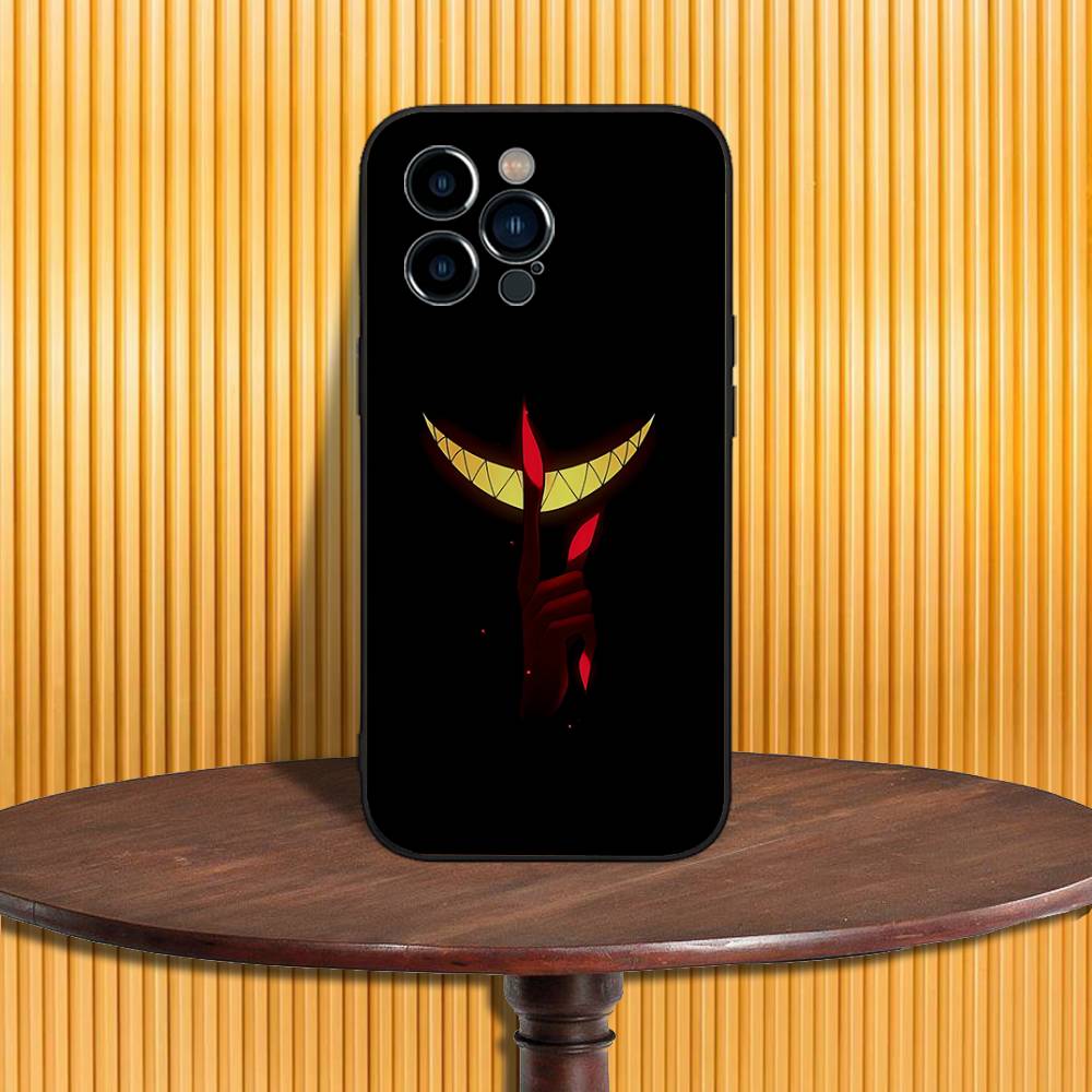 

A-Alastor R-Radio D-Demon Phone Case For iPhone 17,16,15,14,13,12,11,Pro,Max,Plus,X,XS,SE4,E,Mini,Soft Black Case iPhone12
