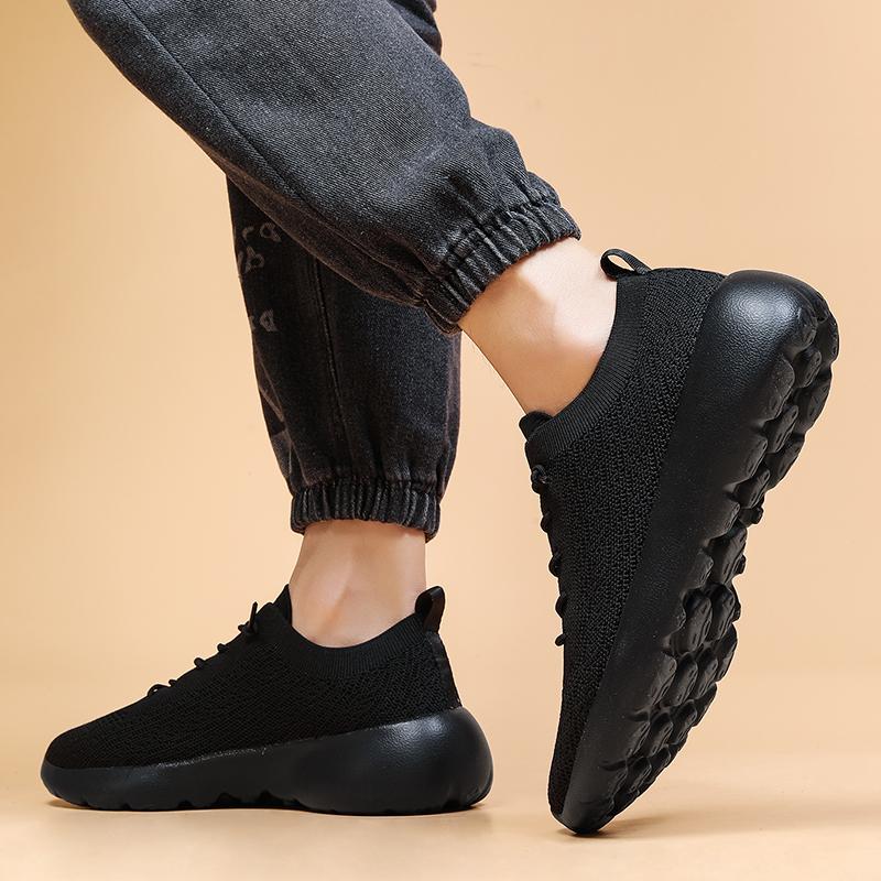 Fashion Plus Size Men's Casual Breathable Lightweight Mesh Slip On Walking Shoes Casual Outdoor Anti-skid Sneakers Driving Shoes Women