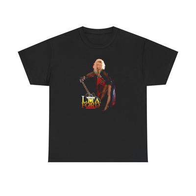 Lita Ford Unisex Schweres Baumwoll-T-Shirt, Geschenk für Musikliebhaber, Rockband-T-Shirt
