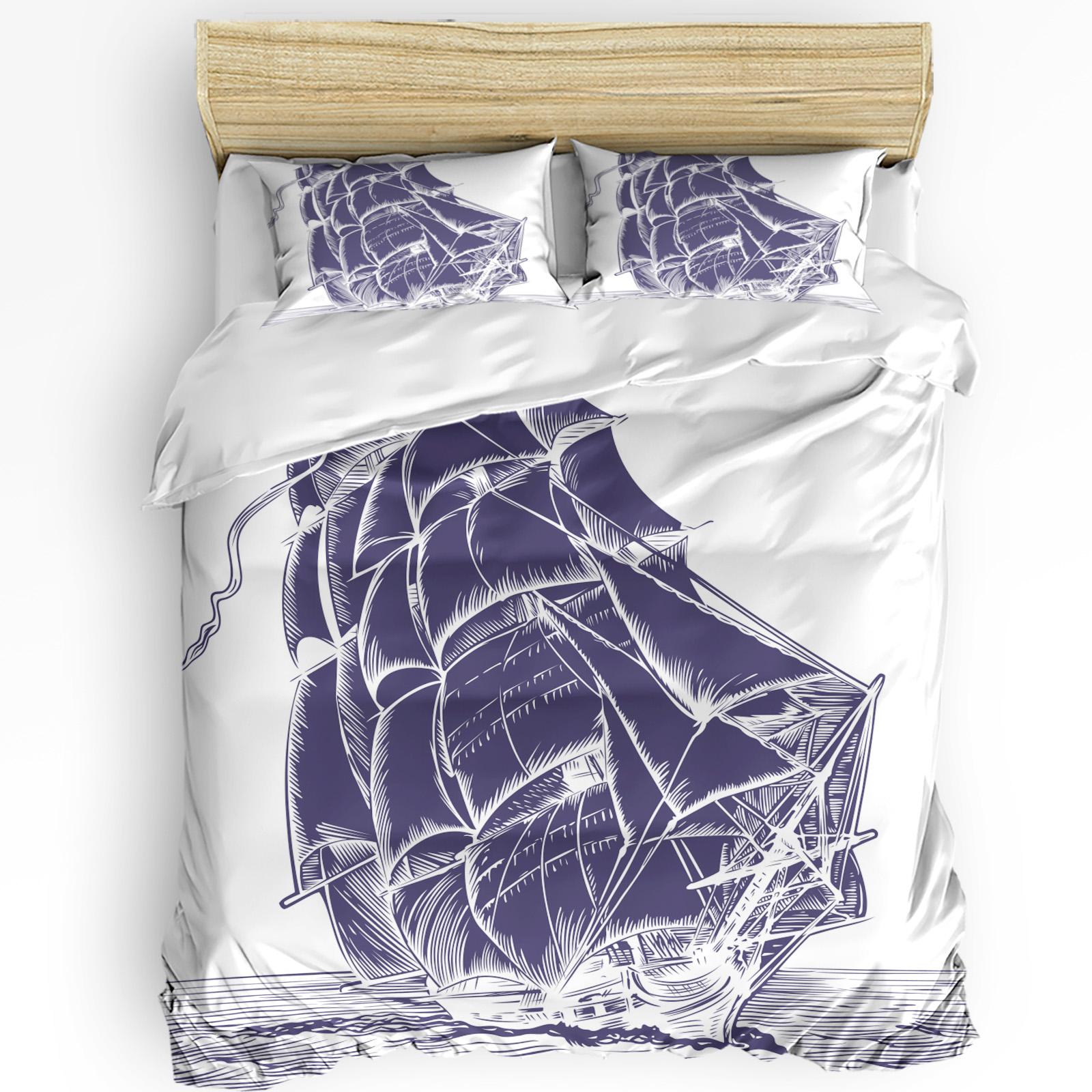 

Comforter Pirate Ship Seagull Black Bed Bedding Set Double Home Textile S Bedroom Bedding Set No Sheet Comforter (quilt)-EU Single(135*200cm)3pcs