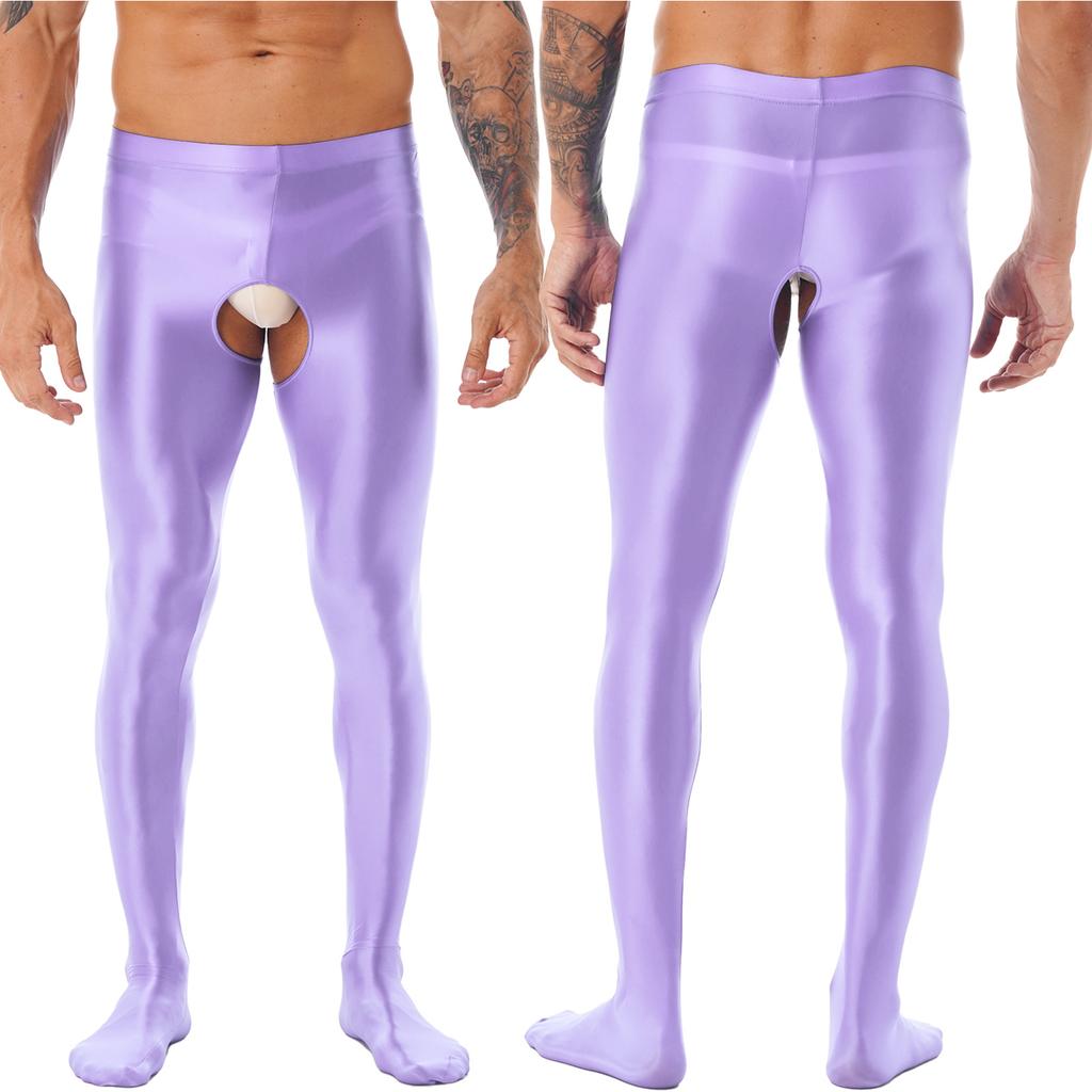 Pánské punčochové kalhoty s vysokým pasem Lesklé lesklé punčochy Punčochy Legíny Noční prádlo