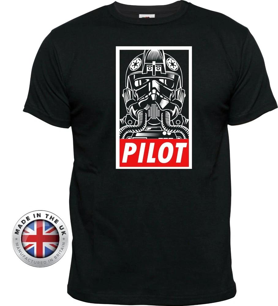 Star Wars Tshirt Empire Tie Fighter Pilot Black UnisexLadies Fitted TShirt S