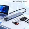 Usb-C Hub 8In1 Type C Adapter Multiport Usb3.0 Pd Charging Port Tf Sd Card Reader Mobile Phone Tablet Converter