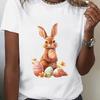Cute Flower Easter Egg Rabbit Tshirt Fashion Shortsleeved Casual Tshirt Easter Gift Unisex Clothes T Shirt Unisex