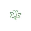 Maple Leaf Green Metal Paper Clips for Office and File Organization