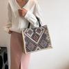 Handtasche im Ethno-Stil Retro Tragetasche Damen Schultertasche Große Kapazität Pendler Organizer Sommer Damenmode Umhängetasche