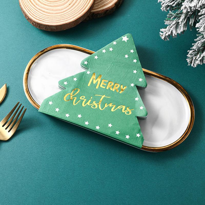 Christmas Paper Napkins For Guests Christmas Tree Decorative Napkin Christmas Tree Decorative Dinner Napkins For Home Cafe