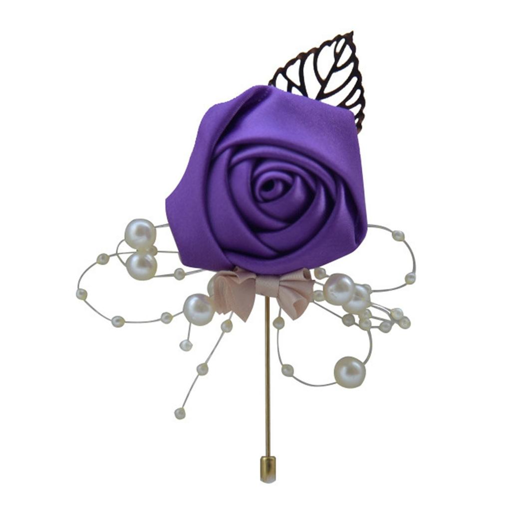 Ceremony Ball Corsage Brooch Wedding Bride and Groom Simulation Flower Corsage