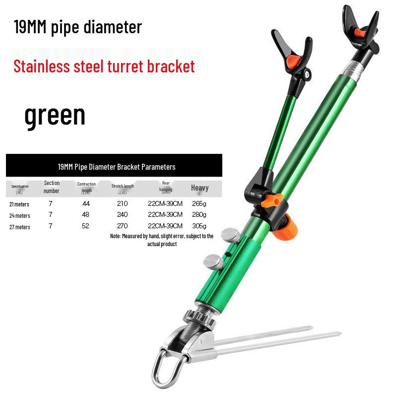 Langlebiger Angelrutenständer aus Edelstahl mit verdicktem Erdspieß für doppelte Verwendung: Kompatibel mit Angelkiste & Stuhl.