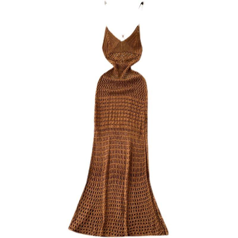 Bohemia Backless Dress Slim Looking Travel Sling