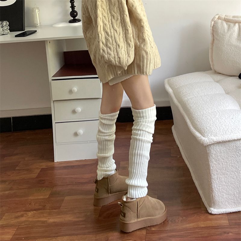 Ballettstil Herbst Überknie-Stulpen Japanischer JK Preppy Stil Herbst Winter Warme Slouch-Socken Damen