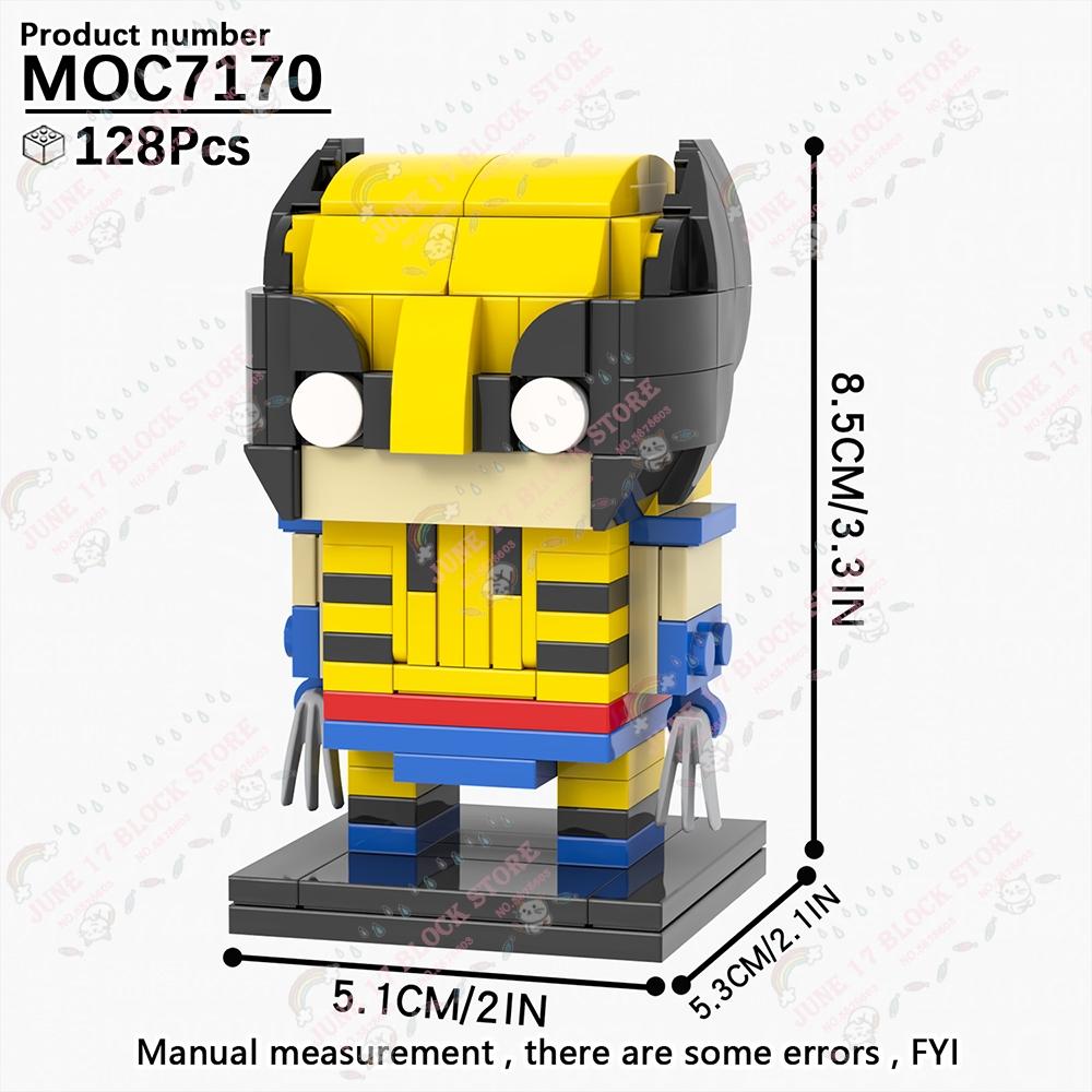 MOOXI Superhero Brickheadzed MOC Brick Movie Figure Doctor Doom Witch Kingpins Scale Model Compatible Building Block Toy Children Gift Present