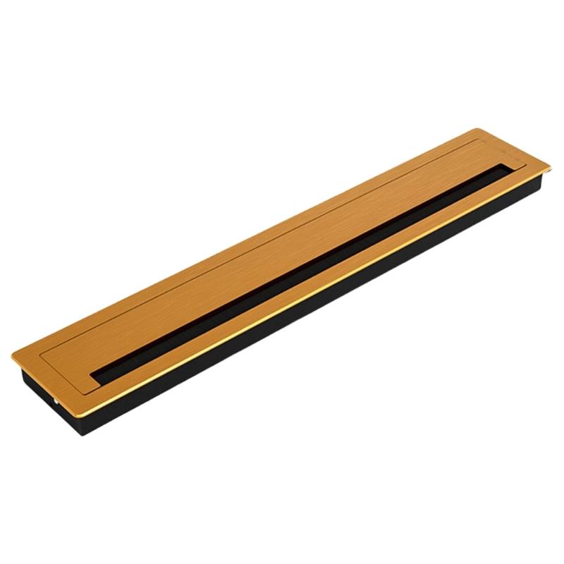 Rectangle Brushed Metal Cable Grommet for Desk Wire Organizes Desk Cord Pass Through Grommets for Homes & Office Tables