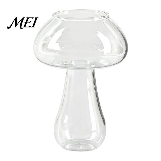 KTV Drinkware Mushroom Cocktail Glass Cup, Creative Clear Wine Glasses, Sparkling Drink Cute Coffee Cups, Novelty Bar Tool Heat Resistant 1pc