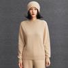 Women's Cashmere Loose Half-High Neck Sweater – Versatile Casual Knitwear for Autumn/Winter