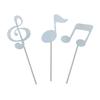 Music Note Cake Toppers Set of 6 for Birthday Party Decorations Musical Theme Cupcake Picks DIY Cake Flags Reusable Accessories