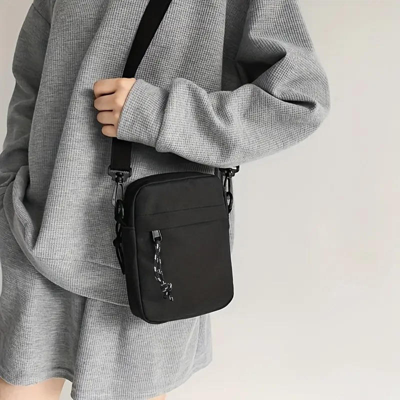 1PC Lightweight Adjustable Nylon Crossbody Sling Bag for Men Buckle Closure Compartment Going Out Crossbody Bag