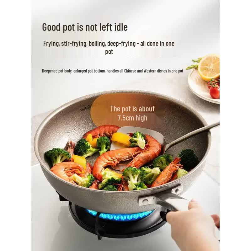 Cooker King Tairui 28cm Pure Titanium Non-stick Fry Pan