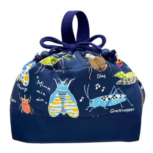 

Jewelry Shop M Insulated Drawstring Bag, Made with Toray Aluminum Sheet, Washable, Bento Bag, Lunch Bag, Cooler Bag for Kids, Designed with Beetle, St