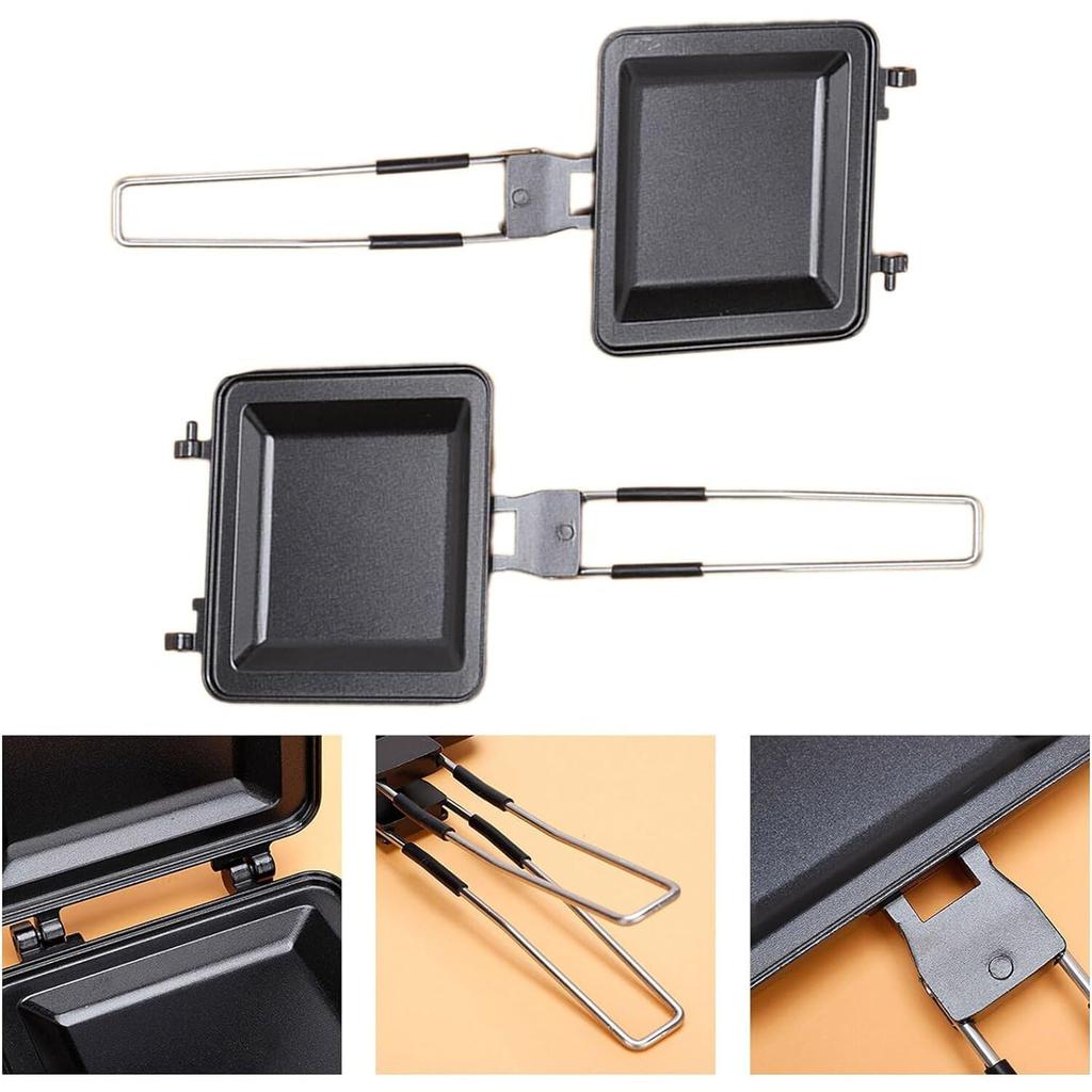 Foldable aluminum alloy toast frying breakfast cooking aluminum alloy material maker, pan, pan,
