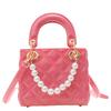Elegant Pvc Queens Bag Small Crossbody Purse With Diamond Stitch For Daily Use