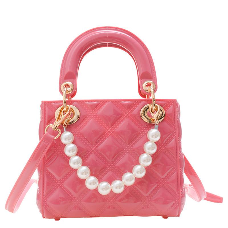 Elegant Pvc Queens Bag Small Crossbody Purse With Diamond Stitch For Daily Use