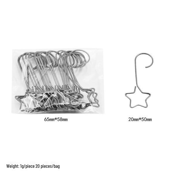 Metalowe haczyki S z drutu na ozdoby świąteczne, biżuterię i skarpety bożonarodzeniowe
