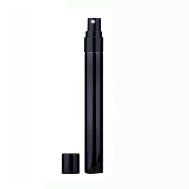 10ml Black Perfume Refillable Bottles Electroplated Spray Bottle Mini Perfume Glass Empty Cosmetics Bottle Sample Test Tube