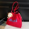 Korean Version of Large-capacity Ins Style Student Class Tote Bag Female Cute Letter Printing Personalized Casual Messenger Bag