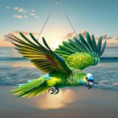 Fensterhänger Vögel Dekoration Acryl Eisvogel Adler Sonnenfänger Buntglas Fensterpaneel