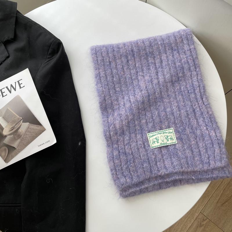 

Korean Style Women s Mohair Solid Color Warm Scarf - Soft, Cozy Knit for Students