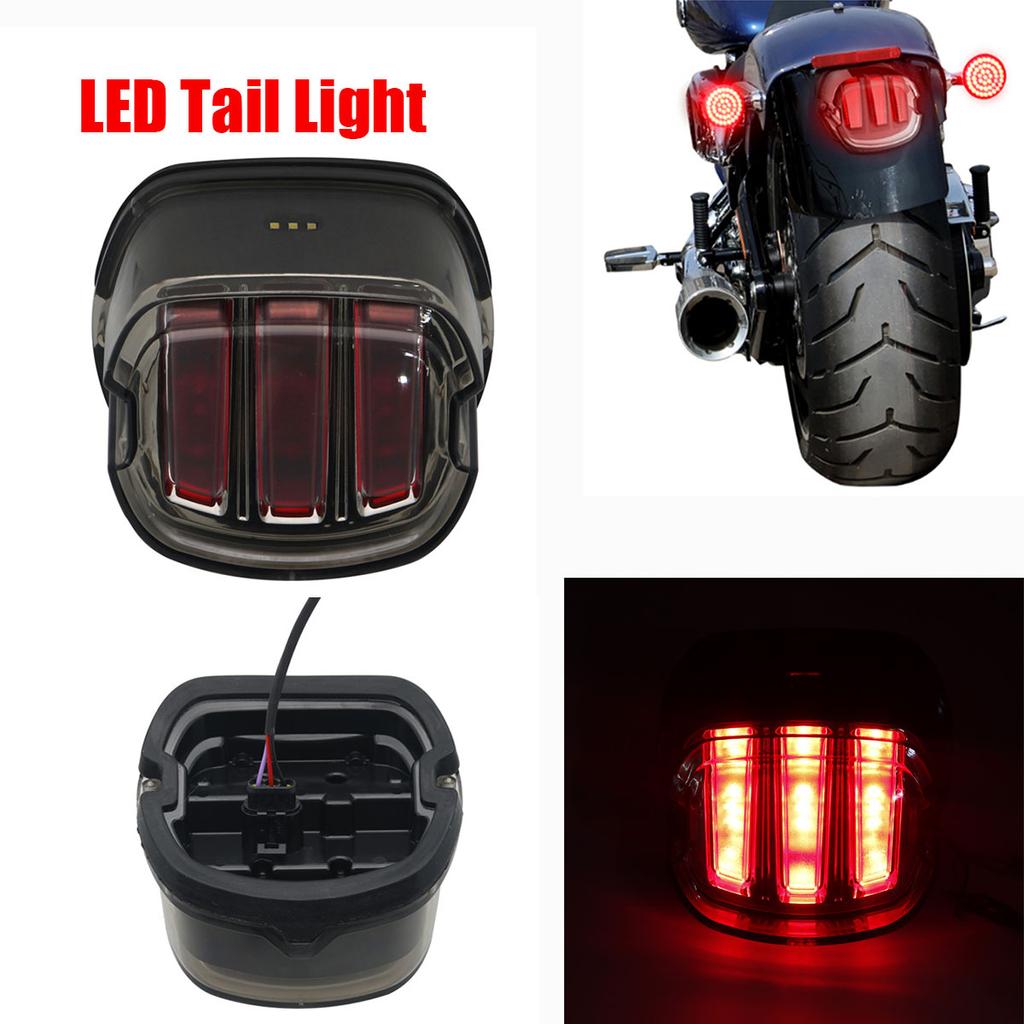 Motorcycle Eagle Claw LED Light Smoke Tail Light 12V License Plate Rear Lamp For Dyna Super Wide Glide Low Rider Fat Bob
