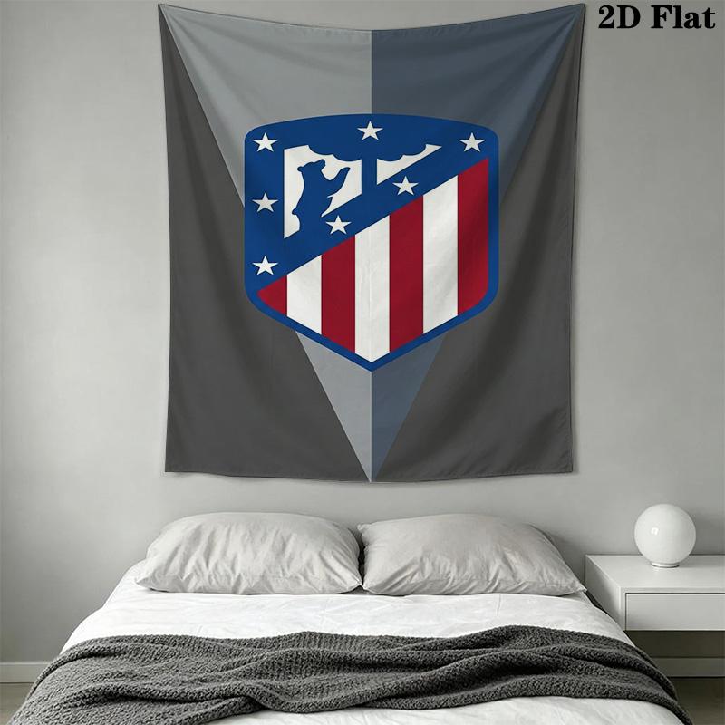 Club Atltico De Madrid Crest Threepiece Set 1 Duvet Cover 2 Pillowcase Without Core Bedding Set Soft And Comfortable