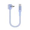Short 90-Degree Right-Angle USB Type-C to a Cable Nylon Material Power Bank Data Transfer Cord for iPhone 17 for for S25